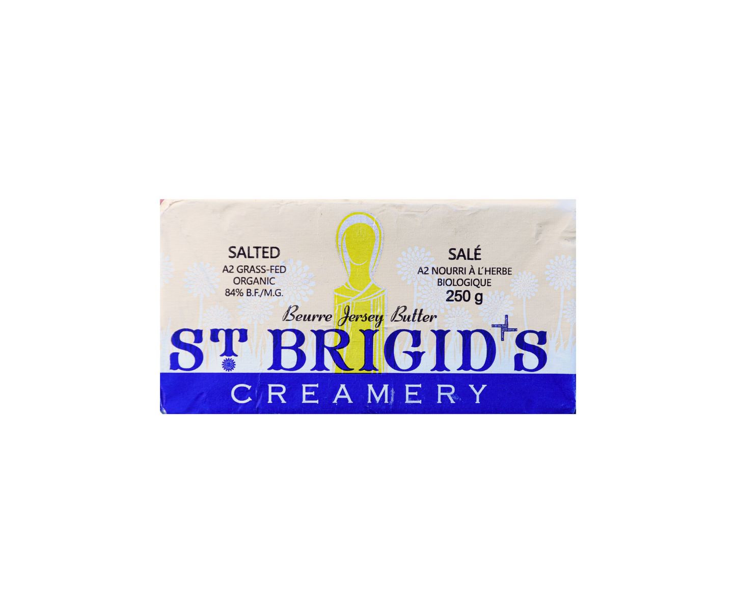 St. Brigid's Salted, Organic, Grass Fed, Single Herd A2 Jersey Butter - 84% M.F